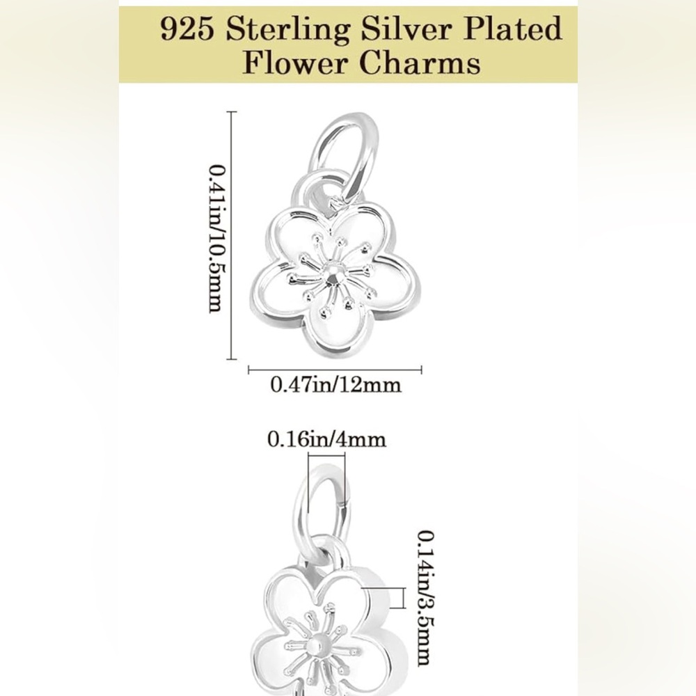 Braided Floral Keychain with Silver Clip - Picture 2 of 3